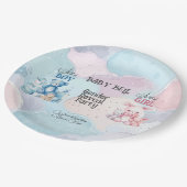 Baby Geslacht onthullen uitnodiging Papieren Bordje (Gekanteld)