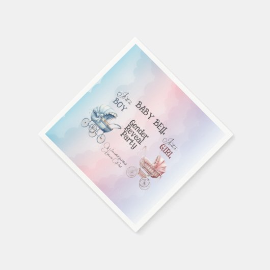 Baby Geslacht onthullen uitnodiging Servet (Hoek)