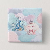 Baby Geslacht onthullen Vierkante Button 5,1 Cm (Voorkant)