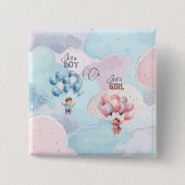 Baby Geslacht onthullen Vierkante Button 5,1 Cm (Voorkant)