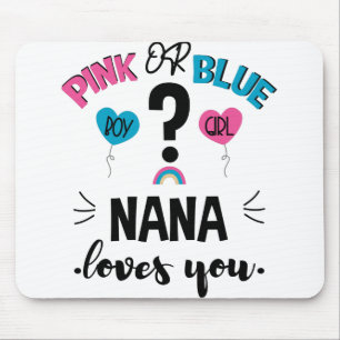 Baby Geslacht Onthulling Roze Of Blauwe Nana Houdt Muismat