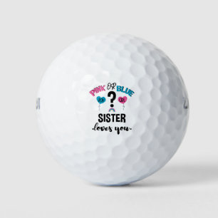 Baby Geslacht Onthulling Roze Of Blauwe Zus Houdt Golfballen