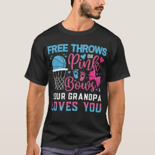 Baby Geslacht Vrije duwen Roze Bows Grandpa T-shirt