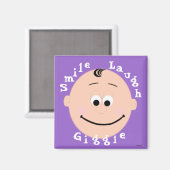 Baby gezicht glimlachen magneet (Voorkant / Achterkant)