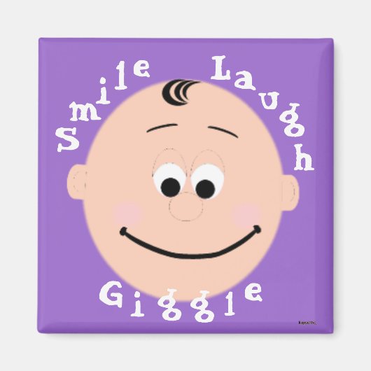 Baby gezicht glimlachen magneet (Voorkant)