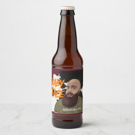 Baby Gezicht (Naam & Stijl) Bier Etiket (Voorkant)