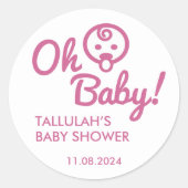 Baby Gezicht Sticker ROZE (Voorkant)