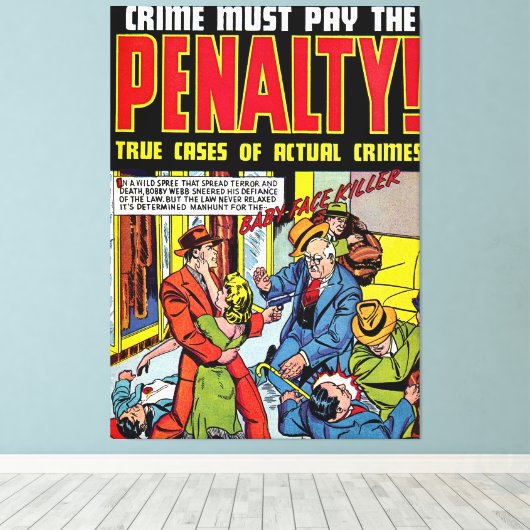 Baby Gezichtsmisdaad  komiek Canvas Afdruk (Insitu (Houten vloer))