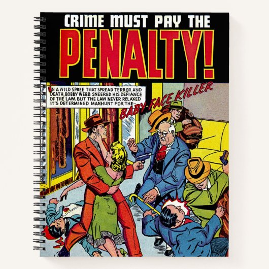 Baby Gezichtsmisdaad komiek Notitieboek (Voorkant)