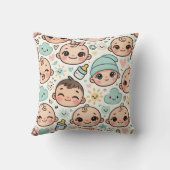 baby gezichtspatroon kussen (Achterkant)