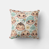 baby gezichtspatroon kussen (Voorkant)