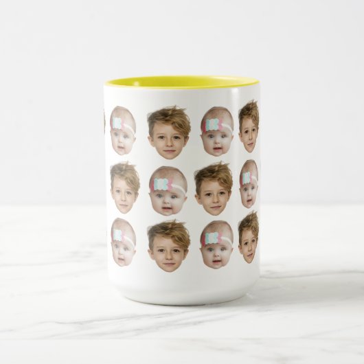 Baby Gezichtspatroon Opa Papa Verjaardagscadeau Va Mok (Midden)