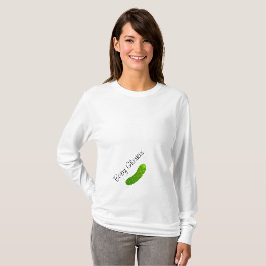 Baby Gherkin Pickle Materschap T-Shirt (Voorkant volledig)