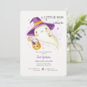 Baby Ghost Baby shower Invitation Kaart (Staand voorkant)