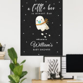 Baby Ghost Baby shower Little Boo Welkomstbord Poster (Thuiskantoor)