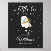 Baby Ghost Baby shower Little Boo Welkomstbord Poster (Voorkant)