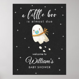 Baby Ghost Baby shower Little Boo Welkomstbord Poster