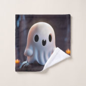 Baby Ghost Creepy Schattige Halloween karakter Bad Handdoek (Wasdoekje)