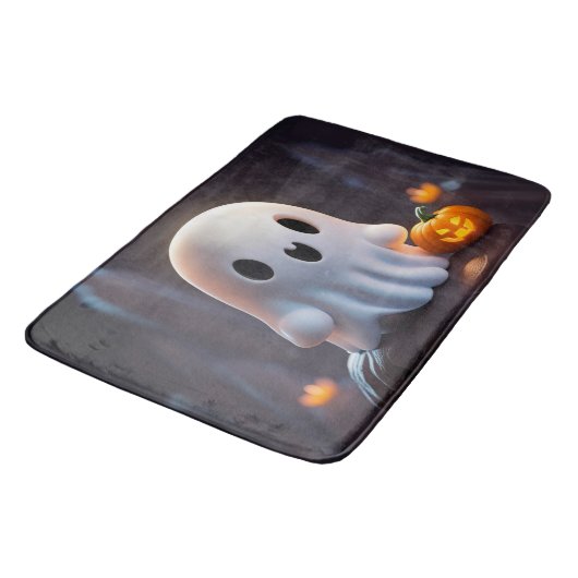 Baby Ghost Creepy Schattige Halloween karakter Badmat (Gekanteld)