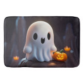 Baby Ghost Creepy Schattige Halloween karakter Badmat (Voorkant)