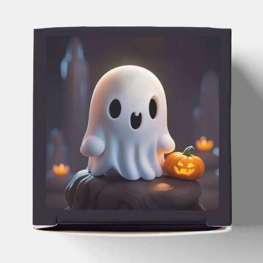Baby Ghost Creepy Schattige Halloween karakter Bedankdoosjes (Bovenkant)
