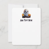 Baby Ghost Creepy Schattige Halloween karakter Bedankkaart (Achterkant)