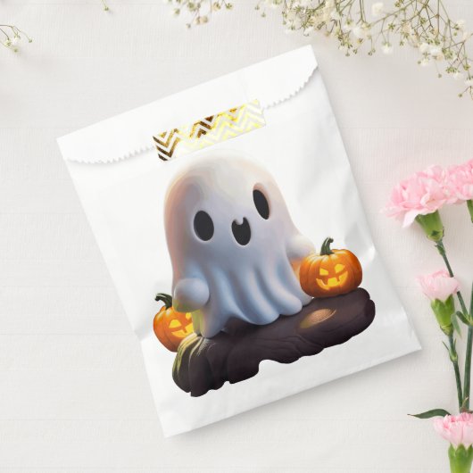 Baby Ghost Creepy Schattige Halloween karakter Bedankzakje (Gezegeld)