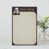Baby Ghost Creepy Schattige Halloween karakter Briefpapier (Staand voorkant)