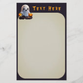 Baby Ghost Creepy Schattige Halloween karakter Briefpapier (Voorkant)