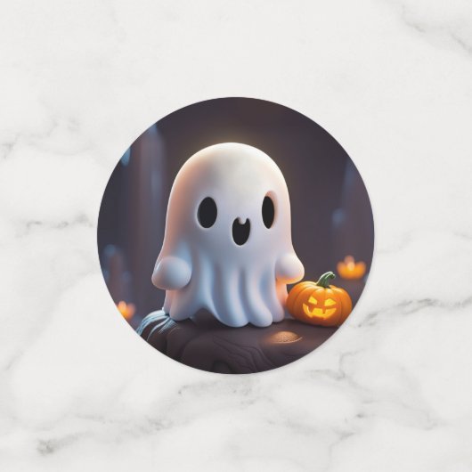 Baby Ghost Creepy Schattige Halloween karakter Confetti (Kleine voorkant)