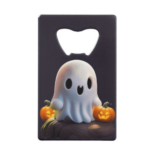Baby Ghost Creepy Schattige Halloween karakter Creditkaart Flessenopener