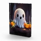 Baby Ghost Creepy Schattige Halloween karakter Fotoblokken (Rechts)