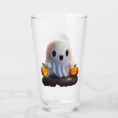 Baby Ghost Creepy Schattige Halloween karakter Glas (Achterkant)