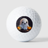 Baby Ghost Creepy Schattige Halloween karakter Golfballen (Voorkant)