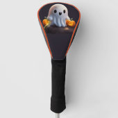 Baby Ghost Creepy Schattige Halloween karakter Golfheadcover (Voorkant)