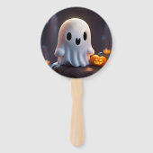 Baby Ghost Creepy Schattige Halloween karakter Handwaaier (Achterkant)