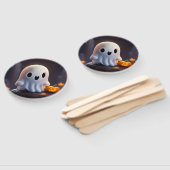 Baby Ghost Creepy Schattige Halloween karakter Handwaaier (Niet-gemonteerd)