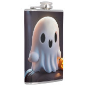 Baby Ghost Creepy Schattige Halloween karakter Heupfles (Rechts)