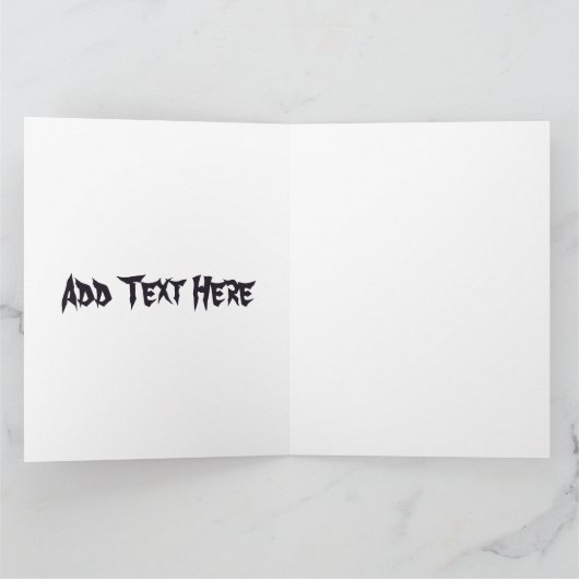 Baby Ghost Creepy Schattige Halloween karakter Kaart (Binnen)