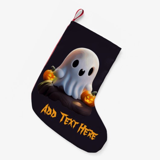 Baby Ghost Creepy Schattige Halloween karakter Kleine Kerstsok (Voorkant (Hangend))