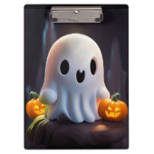 Baby Ghost Creepy Schattige Halloween karakter Klembord (Voorkant)