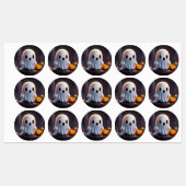 Baby Ghost Creepy Schattige Halloween karakter Labels (Vel)