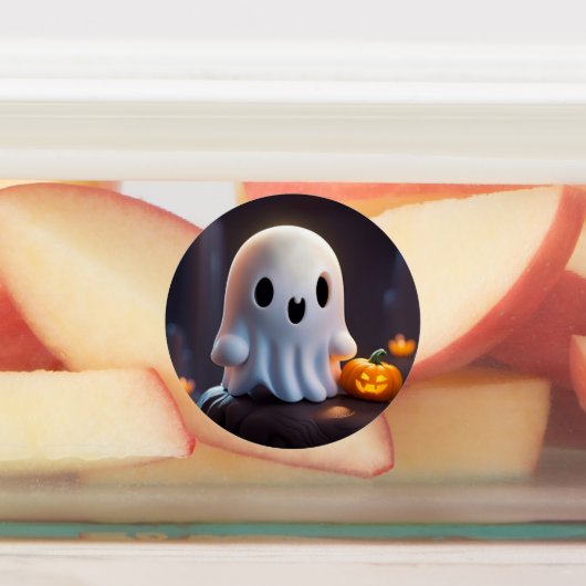 Baby Ghost Creepy Schattige Halloween karakter Labels (Aangebracht)
