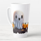 Baby Ghost Creepy Schattige Halloween karakter Latte Mok (Linkerhoek)