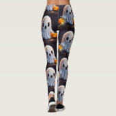 Baby Ghost Creepy Schattige Halloween karakter Leggings (Achterkant)
