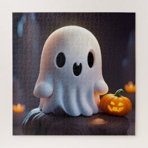Baby Ghost Creepy Schattige Halloween karakter Legpuzzel