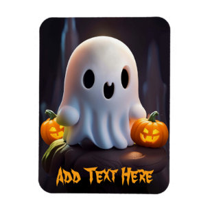 Baby Ghost Creepy Schattige Halloween karakter Magneet