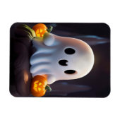 Baby Ghost Creepy Schattige Halloween karakter Magneet (Horizontaal)