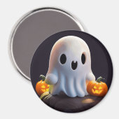 Baby Ghost Creepy Schattige Halloween karakter Magneet (Voorkant / Achterkant)