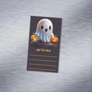 Baby Ghost Creepy Schattige Halloween karakter Magnetisch Visitekaartje